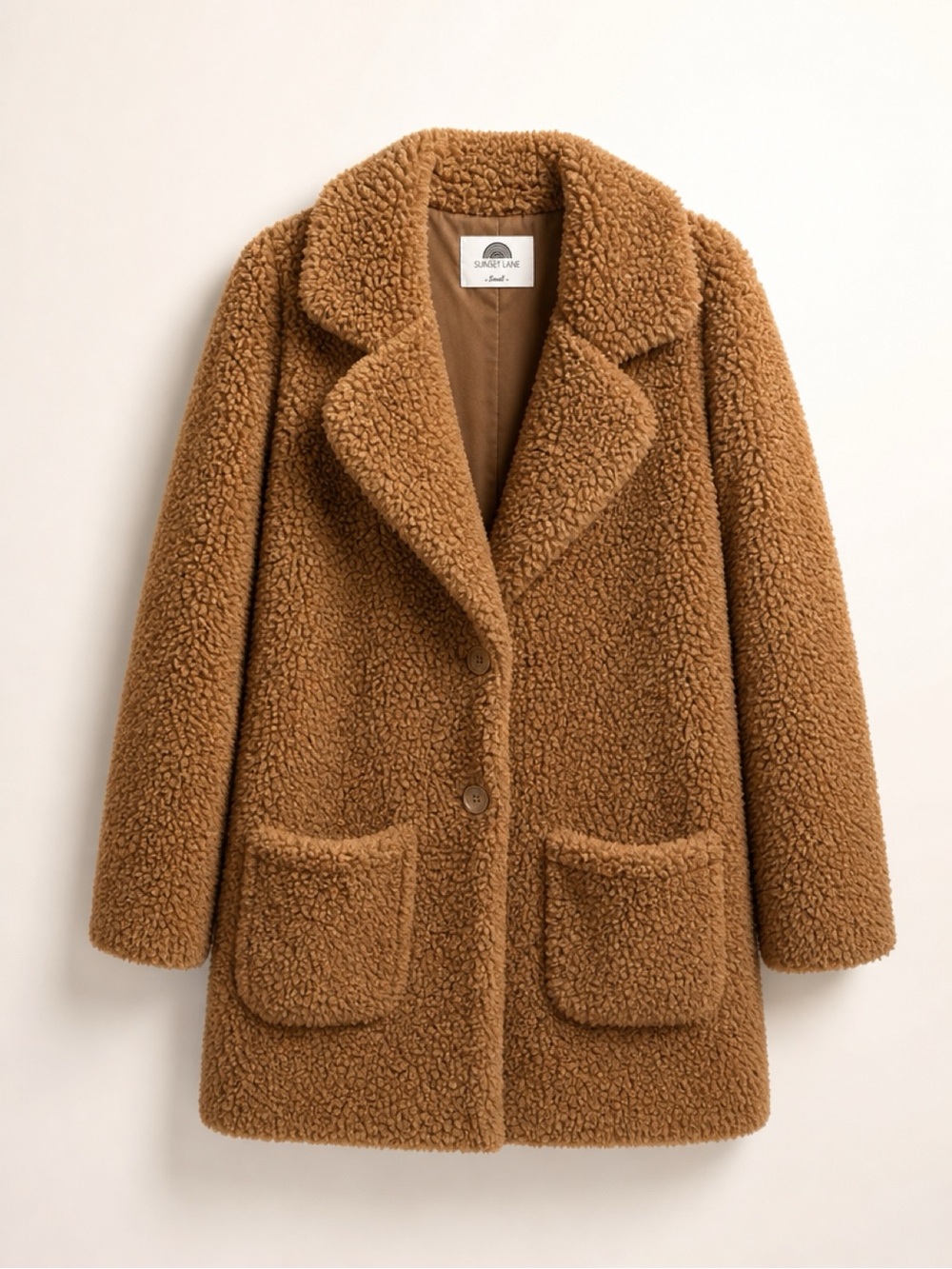 Women's Teddy Coat in Caramel